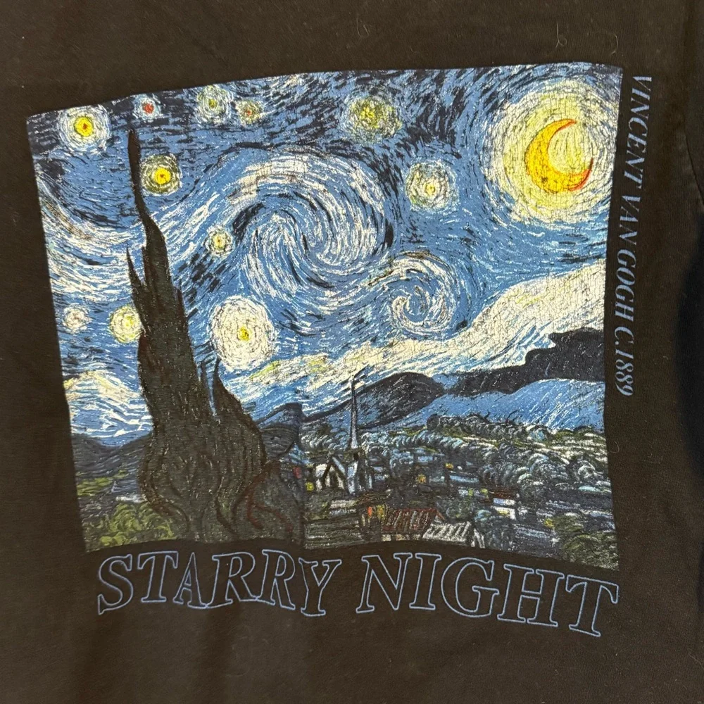 Starry Night Black T-Shirt - Picture 2 of 4